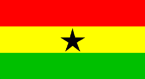 Fr mehr Info ber Ghana - Flagge anklicken