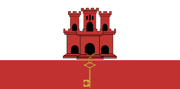Fr mehr Info ber Gibraltar - Flagge anklicken