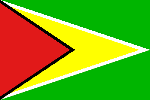 Fr mehr Info ber Guyana - Flagge anklicken