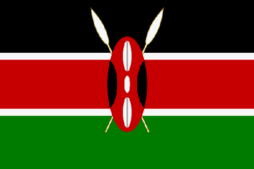 Fr mehr Info ber Kenia - Flagge anklicken