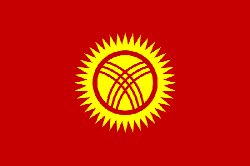 Fr mehr Info ber Kirgistan - Flagge anklicken