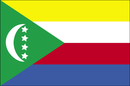 Fr mehr Info ber Komoren - Flagge anklicken
