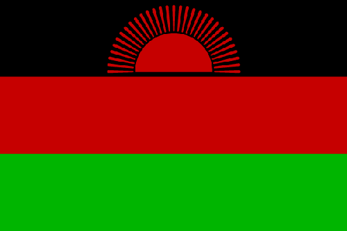 Fr mehr Info ber Malawi - Flagge anklicken