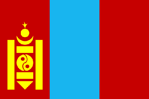 Fr mehr Info ber Mongolei - Flagge anklicken