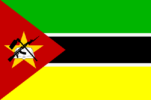 Fr mehr Info ber Mosambik - Flagge anklicken