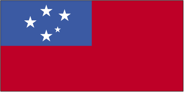 Fr mehr Info ber Samoa - Flagge anklicken
