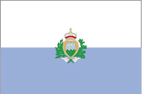 Fr mehr Info ber San Marino - Flagge anklicken