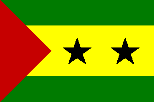 Fr mehr Info ber San Tome - Flagge anklicken