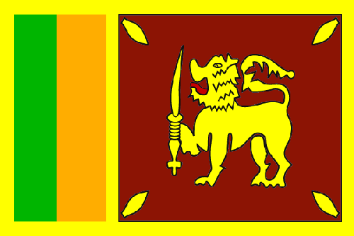 Fr mehr Info ber Sri Lanka - Flagge anklicken