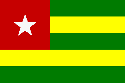 Fr mehr Info ber Togo - Flagge anklicken
